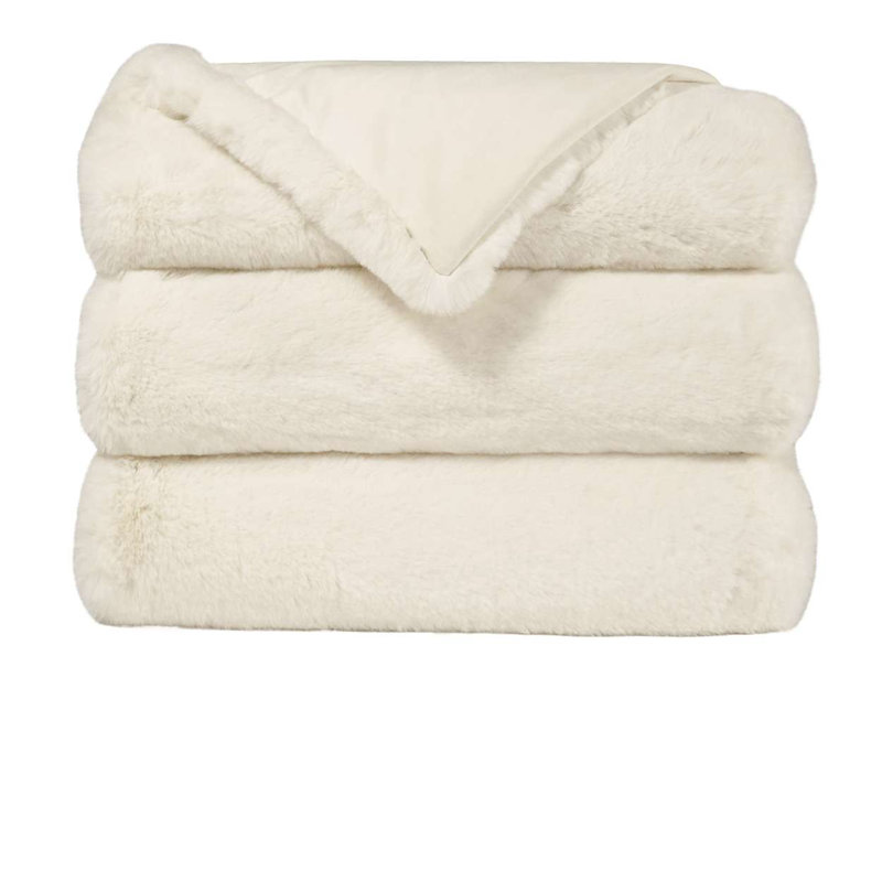 Arlo Throw Blanket, Ivory