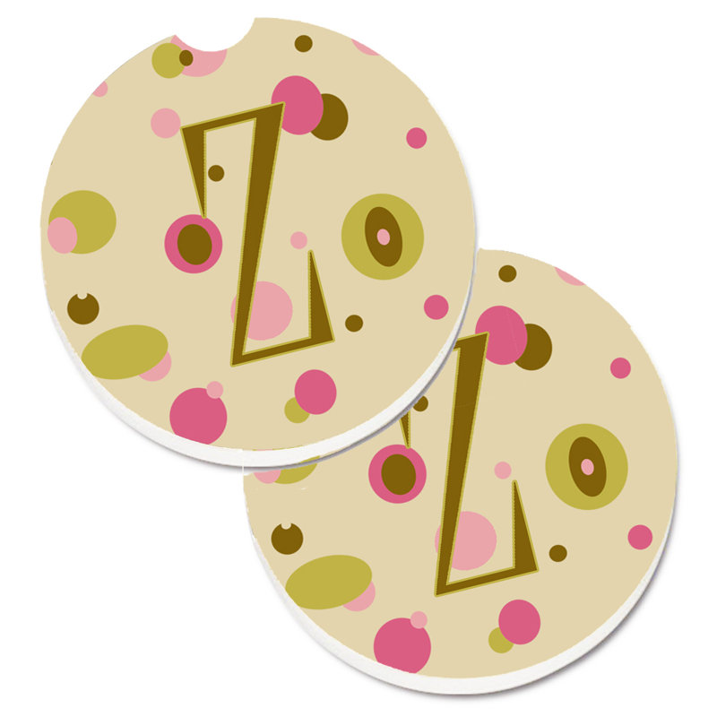 Sous-verre Initiale Monogram, Z, Brun clair