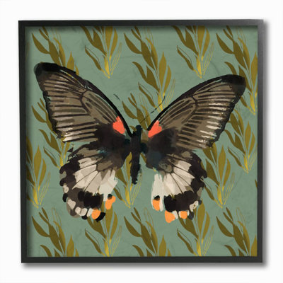 « papillon on gold pattern abstract design » par karen dreyfus-impression sur image