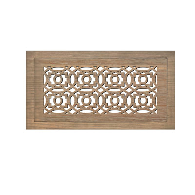 Registre de plancher de bois franc. Ouverture de conduit 6 x 10 (au total 9 x 13) - Conception marocaine  
