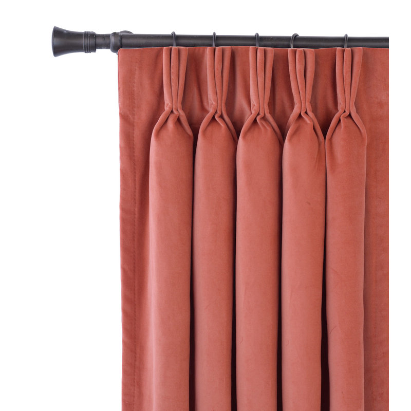 Rena Wool Room Darkening Curtain Single Panel, 20" W x 84" L