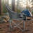 Grey Extra-Large Cushioned Camping Chair, Heavy-Duty Foldable With Cup Holder And Insulated Bag, Portable Lawn Chair, 450 Lbs Weight Capacity, Suitable For Outdoor Use.