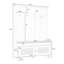 Banc d'entrée 5 en 1 avec portes à volets, portemanteau, coussin et 4 crochets robustes, portemanteau de 47,2 po de largeur avec banc de rangement pour le couloir, l'entrée et le salon-550221803