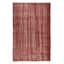 Tapis turc vieilli à la main de 5,8 x 8,7 pi surteint en rouge bourgogne pour un intérieur moderne