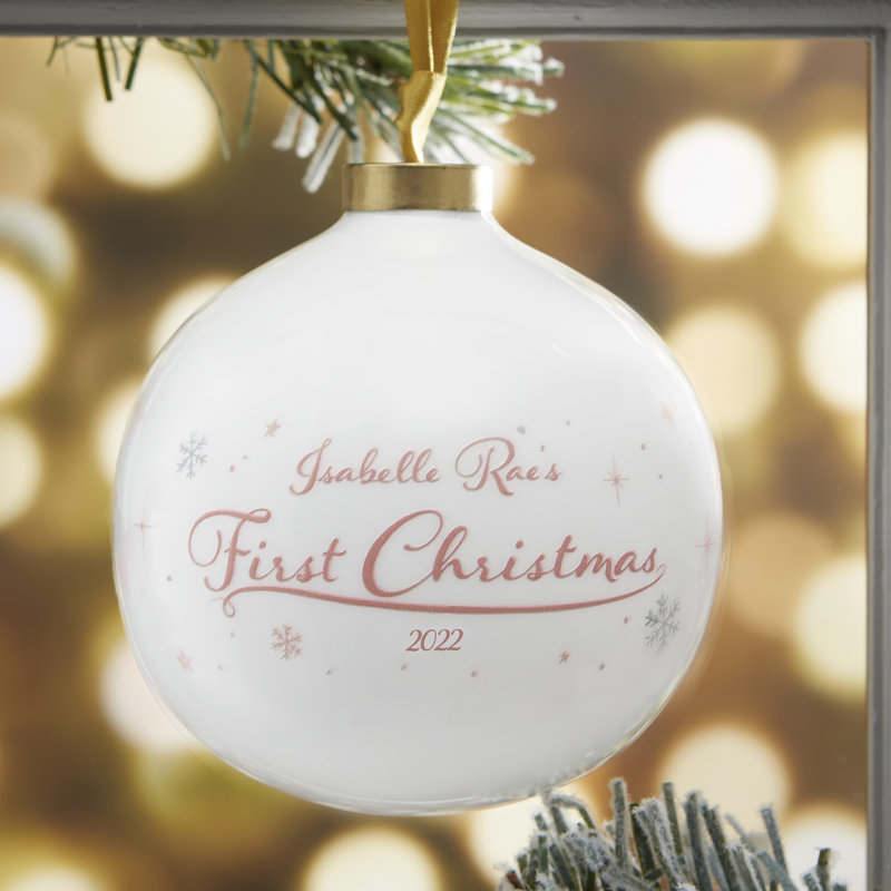 3.5'' Porcelain Ball Ornament, Yes