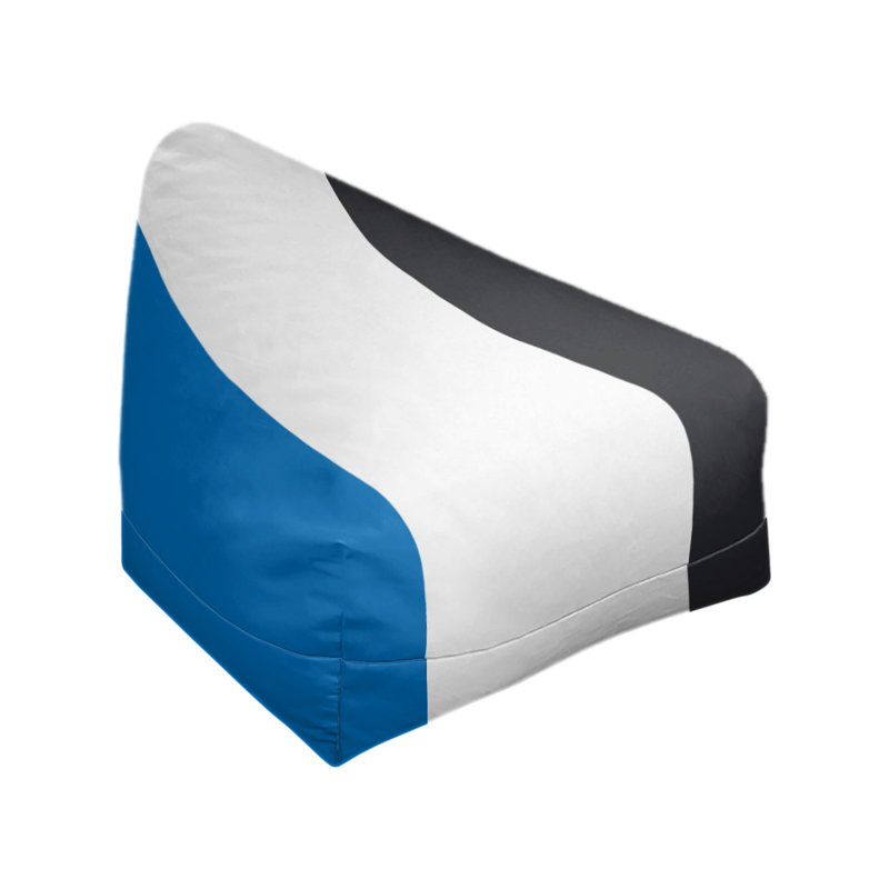 Golden State Bean Bag Cover, 2" x 27" x 30", Royal Blue/White/Slate