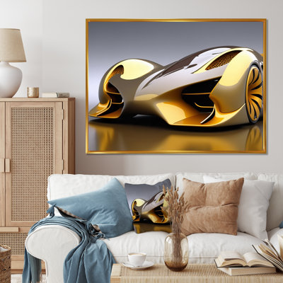 " Futuristic Golden Luxury Car I "