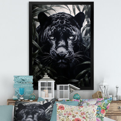 «Black White Panther», motifs contrastants sur toile