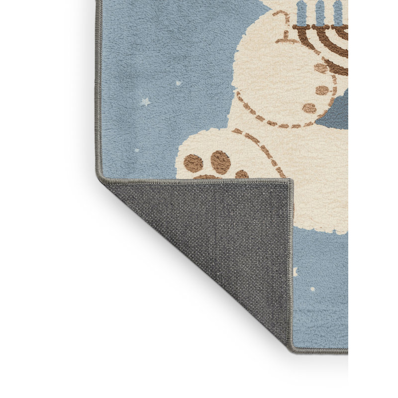 Tapis moelleux moelleux à motif abstrait moderne et contemporain Hanoukka Estep, 6 X 9