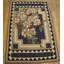 Small Scatter Size American Hooked Antique Wool 1920s Rug