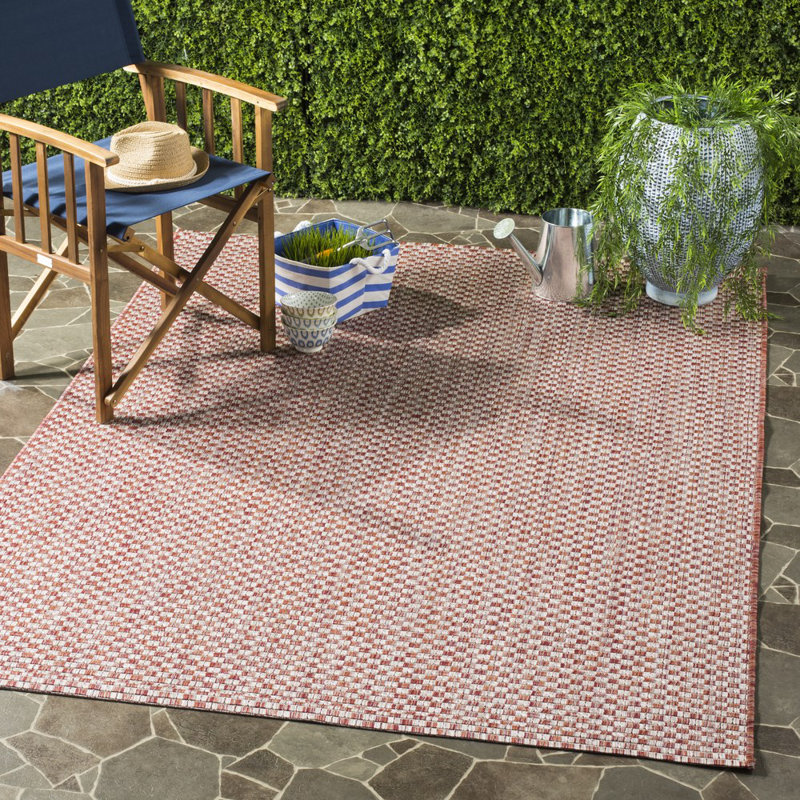 Tapis intérieur / extérieur gris Arneshia, Rectangle 8 pi x 10 pi
