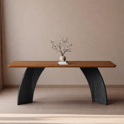 Table de salle à manger en bois massif de style ancien