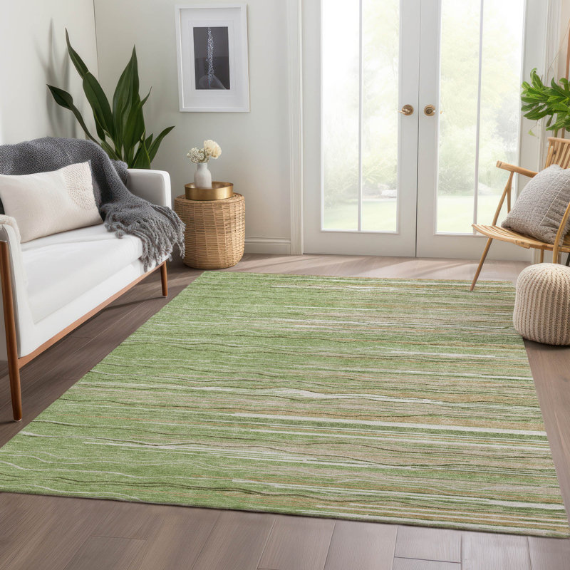 Premium Machine Washable Naglee AMF996 Stripes Rug, Rectangulaire 3 pi x 5 pi