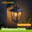 9" Outdoor Solar LED Wall Lanterns with Hooks, Anti-Rust and Waterproof, 2-Pack， Black-134232186