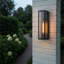 Lanterne murale d'extérieur moderne minimaliste noire H18 "à 1 lumière avec verre d'extérieur Dusk To Dawn