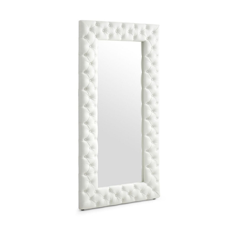 Miroir de plancher capitonné Sinaia, Noir