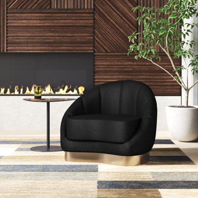 Saldana Velvet Barrel Chair