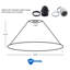 Abat-jour de luminaire suspendu 6,75 po H