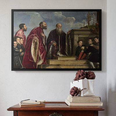 La famille Vendramin vénérant une relique de la vraie croix, v. 1540-1545 - Titien (Tiziano Vecelli) - Toile tendue avec châssis encadré