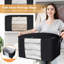 Ensemble de 3 ensembles de rangement pour vêtements, sacs de rangement pliables en tissu épais, contenants de rangement pour l'organisation de la chambre à coucher, du placard, des vêtements, de l'édredon, de l'organisation et du rangement avec poign-1145837406