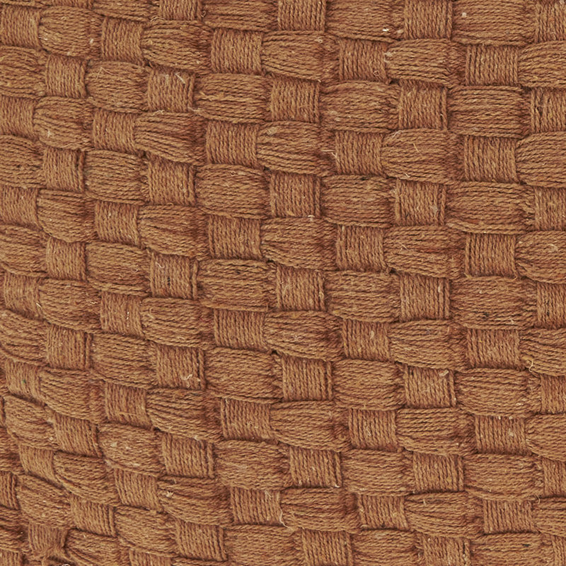 Textured Waffle Weave Pillow, Polyester, Orange