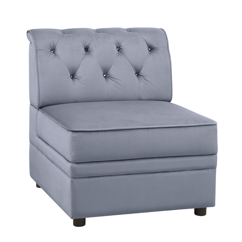 Fauteuil modulaire en velours 29 po Pullin