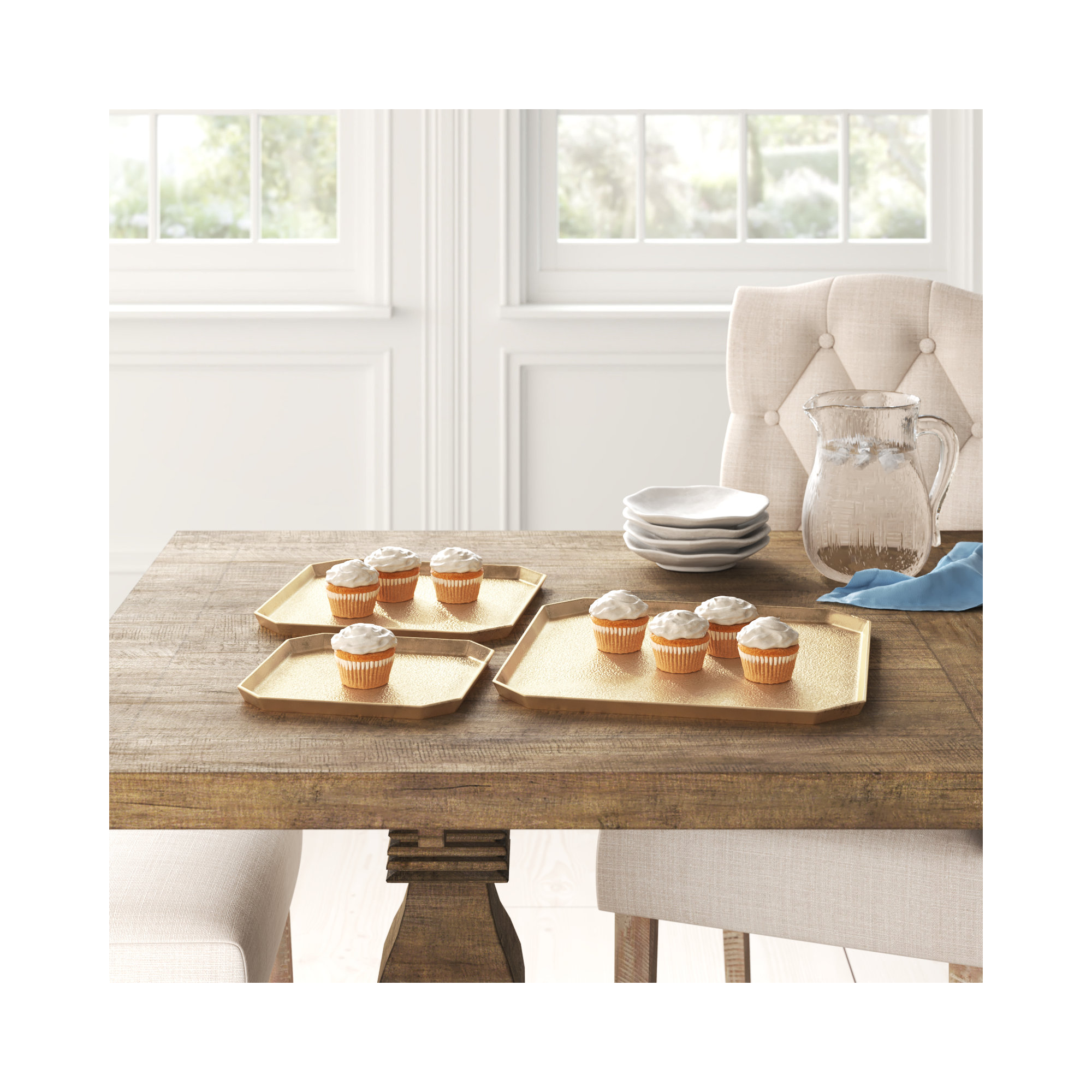 Astaire Square Aluminum Tray