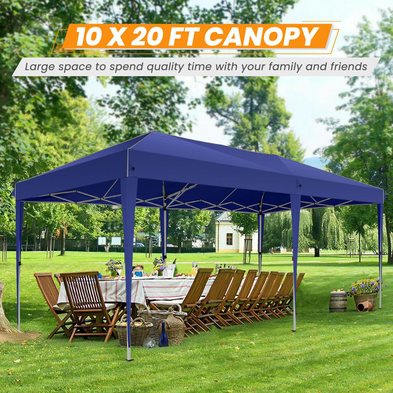 3m x 2m Metal Vault Canopy, Dark Blue