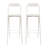Portable Folding Bar Stool With Backrest Tall Bar Stools (2 Pcs, 29.53Inch) White-635769008