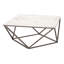 Table basse blanche et bronze antique