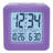 Digital Soft Cube Alarm Tabletop Clock in Purple