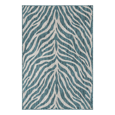 Tapis safari Teal_Unique Loom