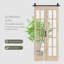 Glass and Solid Wood Bi-Fold Door with Installation Hardware Kit-112260271-112260270
