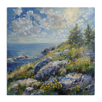 Art mural sur toile Cliffside Sea View par LSR Design Studio bp-495_CN