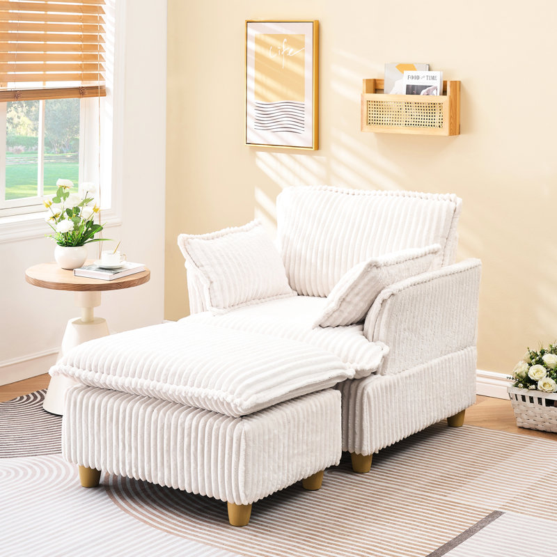 Velours côtelé 1 avec coussinets rotatifs et polyvalents pour un confort pliable et polyvalent, Beige