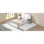 Lit plateforme avec lit gigogne simple - revêtement en bois massif rembourré, expérience de sommeil relaxant-121015506-121015504