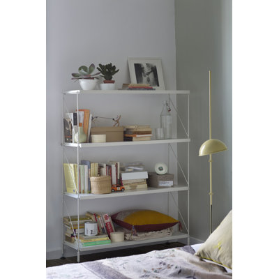 Tria 125cm H x 96cm W Metal Etagere Bookcase