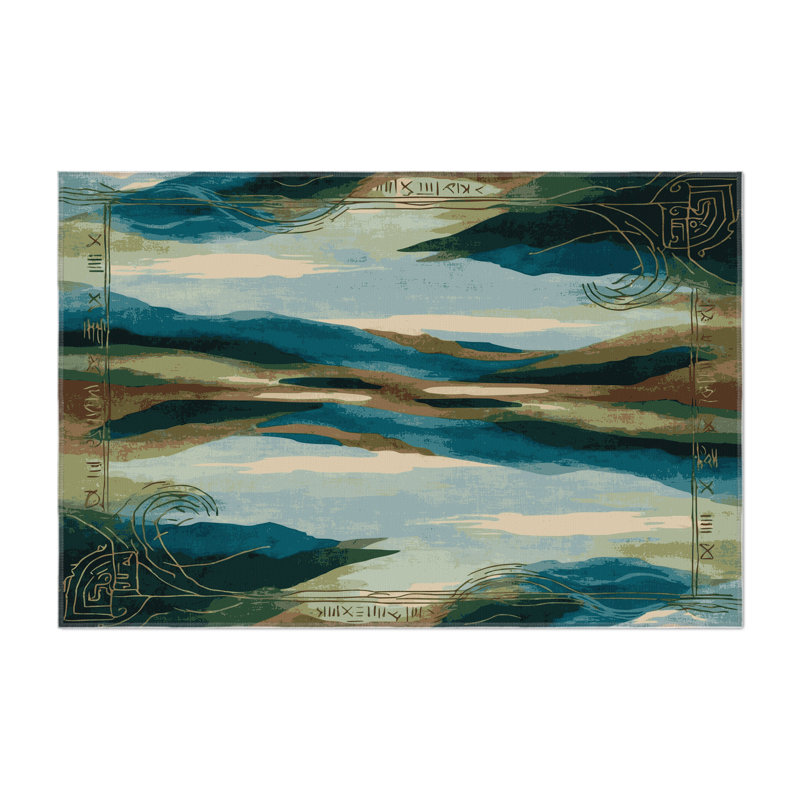 Cosmic Veil Indoor And Outdoor Area Rug, Rectangle 8' x 10'