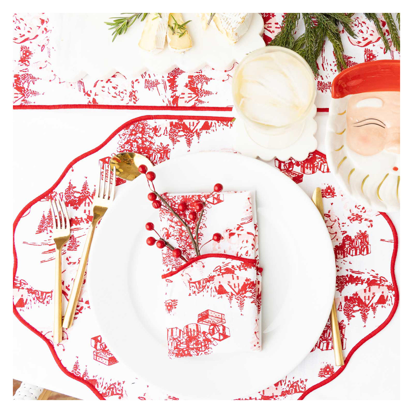 Santa Toile Reversible Placemat