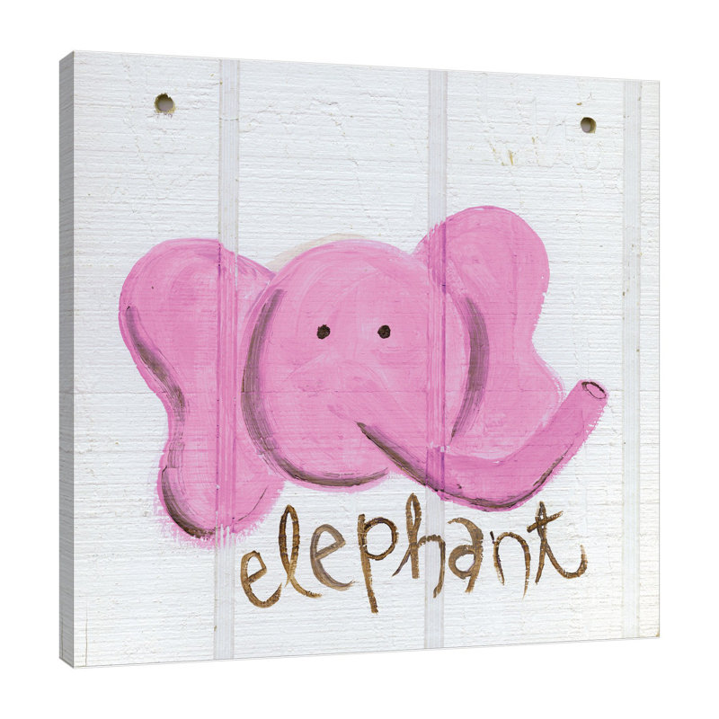 « happy rose éléphant » par erin burston, art sur toile, H 48 po x l 48 po x P 1,5 po