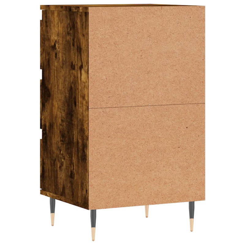 Maleesa Sideboard 40x35x70 cm Engineered Wood, Smoked Oak