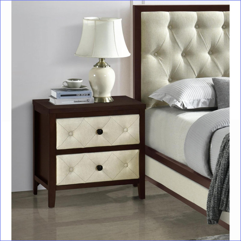 Table de chevet 2 tiroirs Cherry