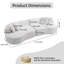 Canapé modulaire incurvé surdimensionné bonifié de 114 po Boneless-181586341