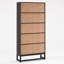 Organisateur de bibliothèque 70,87 "à 5 niveaux en bois de santal pour salon, bureau, chambre à coucher