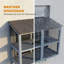Boîte pour fenêtre d'extérieur Catio L 51,2 po, gris-1834384170