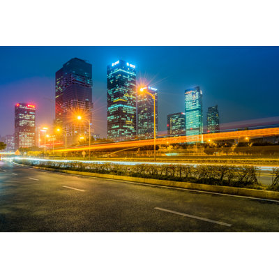 Modern Building Background - Wrapped Canvas Print