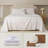 Double Stitch Sheet - Luxury Cotton Tencel Eucalyptus Bed Sheets Deep Pocket, 4 Pc Soft Hotel Bedding Set Cooling Breathable, 1 Fitted Sheet & 1 Flat Sheet & Pillowcases-107122078-107122073