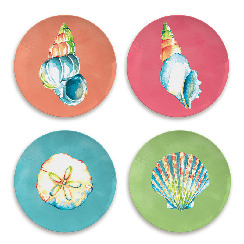 Ensemble de 4 assiettes à hors-d'œuvre Baylen Brights, mélamine, 7 po, 7 po