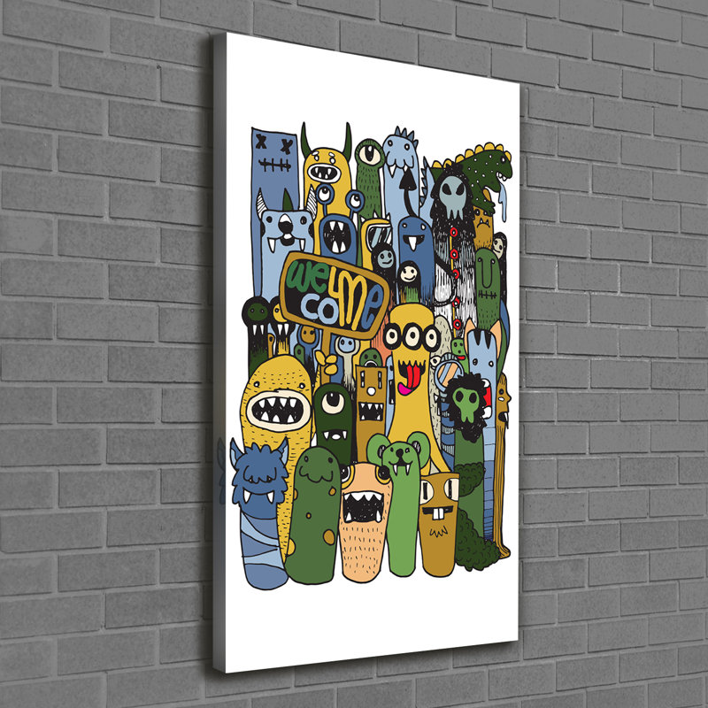 Crazy Monsters - Wrapped Canvas Print