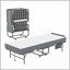Lit pliant de 75 po avec tête de lit réglable et mousse à mémoire de forme de 5 po, lit d'appoint escamotable peu encombrant pour les personnes de grande taille, lit simple sur roulettes portatif, assemblage facile